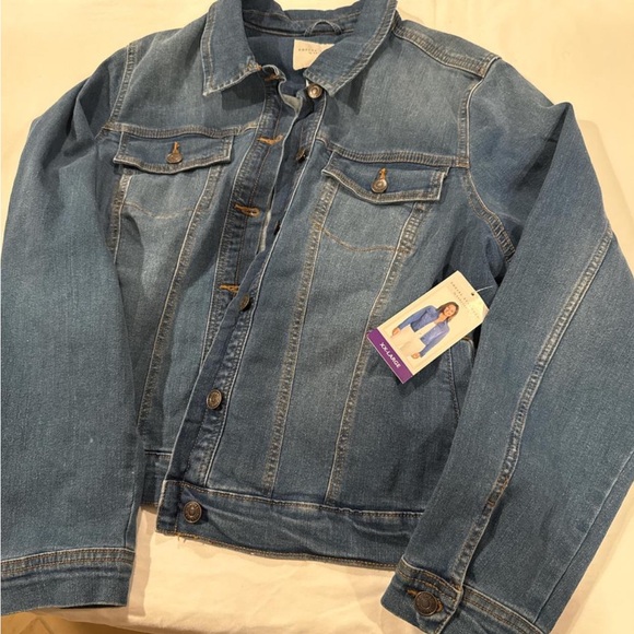 NWT Social Standard by Sanctuary Womens XXL New with tags Blue Denim Jean Jacket - Picture 4 of 5